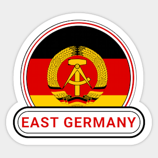 East Germany Country Badge - East Germany Flag Sticker
